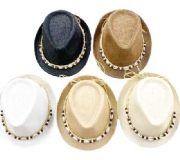 12 Packs Seashell Fedora Hat 12pc Pack - Winter Sets Scarves , Hats & Gloves