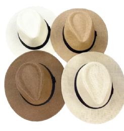 12 Packs Big Brim Fedora Hats - Winter Sets Scarves , Hats & Gloves
