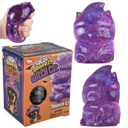 24 pieces Jumbo Sugar Squeezy Halloween Witch Cat 4inch - Slime & Squishees