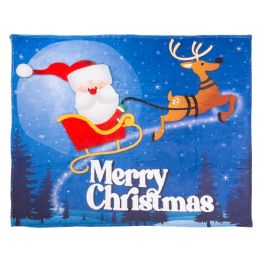20 pieces 50inch X 60inch Santa Christmas Blanket - Fleece & Sherpa Blankets