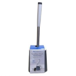 6 pieces Baththeory Toilet Bowl Brush With Square Self Closing Lid In Gray - Toilet Brush