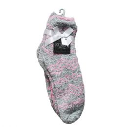 12 pieces Xoxo 3 Pack Ladies Assorted Pink Cozy Fuzzy Socks In Size 4-10 - Store