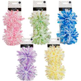 36 pieces Gift Bow 2pk 4.5in 2tone Fountain Pom - Bows & Ribbons