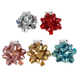 24 Pieces 7.5 Inch Metallic Gift Bow - Bows & Ribbons