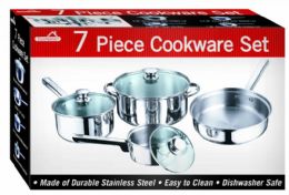 2 Sets 7pc Stainless Steel Cookware Set - Baking Supplies