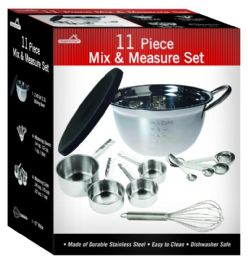 6 Sets 11 Pc Stainless Steel Mix & Measure Set - Baking Supplies
