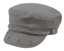 12 Pieces Cotton Greek Fisherman Hats In Gray - Baseball Caps & Snap Backs