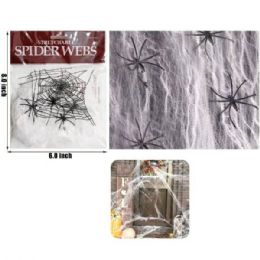48 of 8 Inch Spider Web Decor