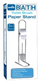 6 of Chrome Bath Toilet Brush & Paper Stand