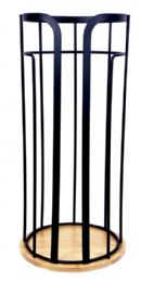 6 Pieces Blk & Bamboo Toilet Paper Holder - Shower Accessories