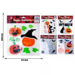 48 Pieces HALLOWEEN JELLY WINDOW STICKERS - Halloween