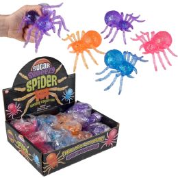 72 pieces 4.75inch Squeezy Sugar Spider 12ct - Slime & Squishees