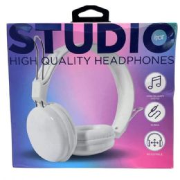 6 pieces Ijoy Studio High Quality Over The Ear Headphones Assorted White And Black - Store