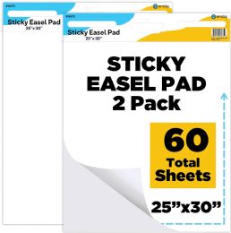 12 pieces Sticky Easel Pad 25inchx 30inch | 30 Per Pads - Sketch, Tracing, Drawing & Doodle Pads