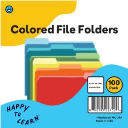 10 Pieces of File Folder TwO-Tone Color 1/3 Cut Letter Size (100/bundle)