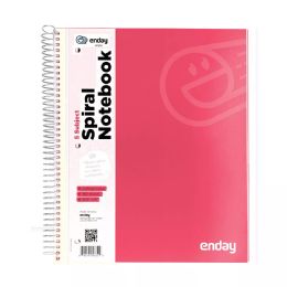 48 pieces Spiral Notebook 5-Subject C/r 180 Ct., Red - Note Books & Writing Pads