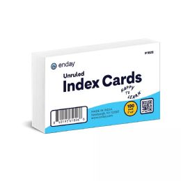 100 pieces Unruled, White Index Card 3x5 100 Ct. - Dividers & Index Cards