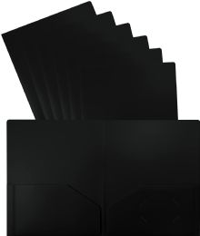96 pieces of Poly 2-Pockets Portfolio Solid Color, Black