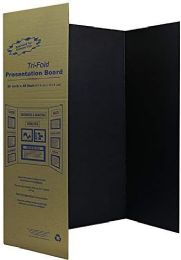 24 pieces Trifold Poster Board 36inch X 48inch, Black Presentation Board - Poster & Foam Boards