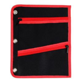 144 Pieces Jumbo Pencil Pouch 3-Pocket, Fit 3 Ring Binder - Pencil Boxes & Pouches
