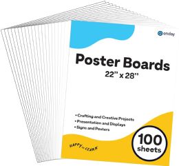2 pieces Board, 22x28 , 100 count, White - Poster & Foam Boards