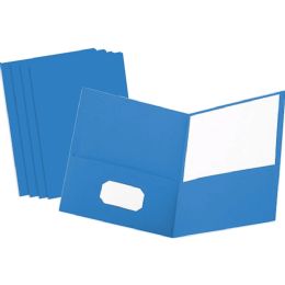 4 of Paper 2-Pockets Portfolio, Blue 25-Pack