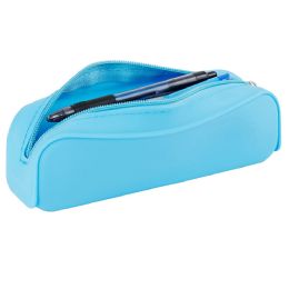 24 of Silicone Pencil Pouch / Pencil Case Blue