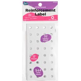 270 Pieces White Round Reinforcement Label 544 Labels Per count - Binders