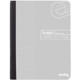 48 pieces Composition Book QuaD-Ruled 4-1inch 100 Ct. Grey - Note Books & Writing Pads