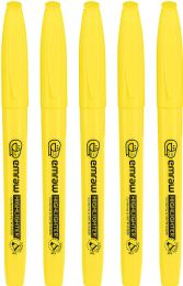 72 pieces Pen Style Fluorescent Highlighter Yellow W/ Pocket Clip (4/count) - Highlighter