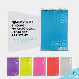 48 pieces Steno Book Ruled 6 X 9, 80 Ct., Purple - Note Books & Writing Pads