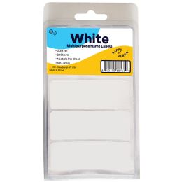 96 Wholesale White Multipurpose Name Labels 2 3/4inch X 1inch (128/count)