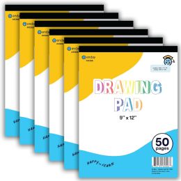 96 pieces Drawing Pad 9inch X 12inch Sketch Pad 50 Sheets - Sketch, Tracing, Drawing & Doodle Pads