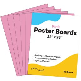 2 Pieces Board, 22x28 , 25 count, Pink - Poster & Foam Boards