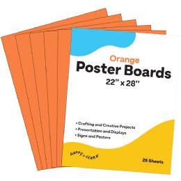 2 Pieces Board, 22x28 , 25 count, Orange - Poster & Foam Boards