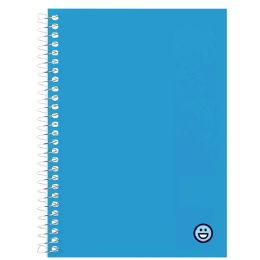 144 of Notebook Spiral Poly Cover 5" X 7" 80 Ct Side Band Blue