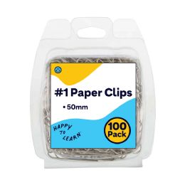 120 Wholesale Paper Clips 50mm Metalic 100-count