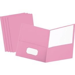 4 of Paper 2-Pockets Portfolio Pink 25 Pack