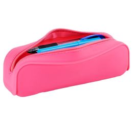 24 of Silicone Pencil Pouch / Pencil Case Pink