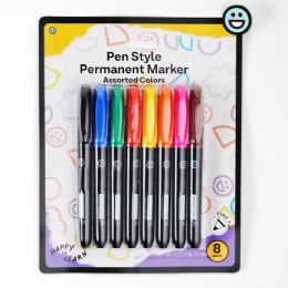 144 Pieces Permanent Marker Fine Tip Assorted Colors 8 Pack - Markers