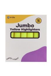 72 pieces Jumbo Highlighters Yellow (12 count) - Highlighter