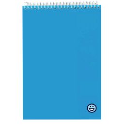 144 of Notebook Spiral Poly Cover 5" X 7" 80 Ct Top Band Blue