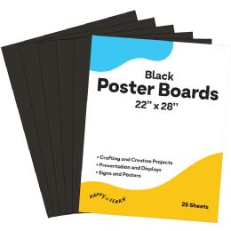 2 Pieces Board, 22x28 , 25 count, Black - Poster & Foam Boards