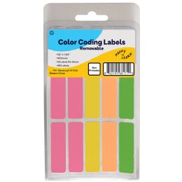 96 Wholesale ColoR-Coding Removable Labels, 1/2inch X 1-3/4inch,(180/count)