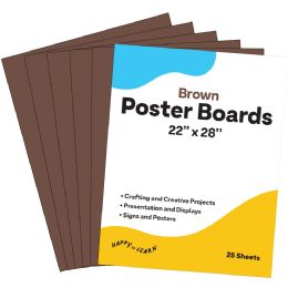 2 Pieces Board, 22x28 , 25 count, Brown - Poster & Foam Boards