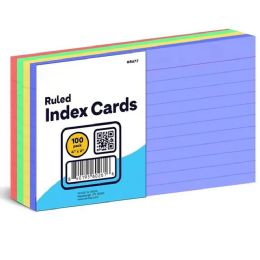72 Pieces Ruled, Ast Color Index Card 4x6 100 Ct. - Dividers & Index Cards