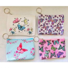 48 Pieces Asstd Butterflies Coin Purse - Coin Holders & Banks