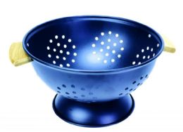 6 Wholesale Black & Wood Colander