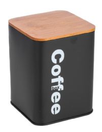 24 of Black & Wood Coffee Canister