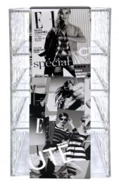 12 Pieces Elle Glacial 4 Tier Open Cosmetic Organizer Adjustable Shelves 3.9x7.9inch - Organizer